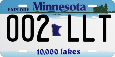 MN license plate 002LLT