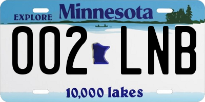 MN license plate 002LNB