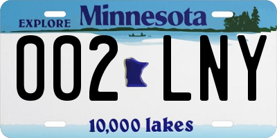 MN license plate 002LNY