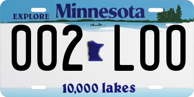 MN license plate 002LOO