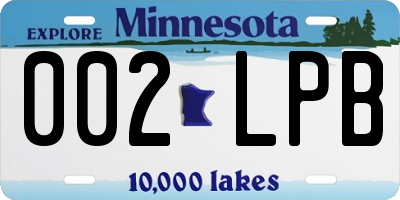 MN license plate 002LPB