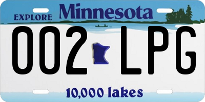 MN license plate 002LPG