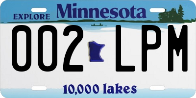MN license plate 002LPM