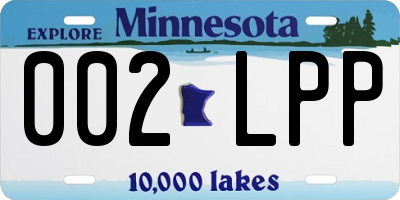 MN license plate 002LPP