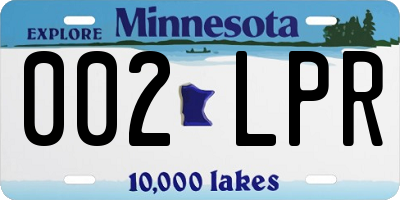 MN license plate 002LPR