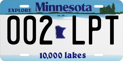 MN license plate 002LPT