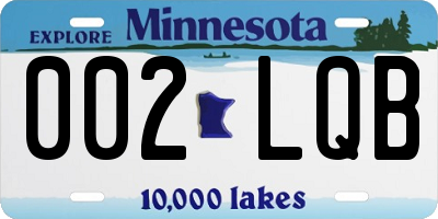MN license plate 002LQB