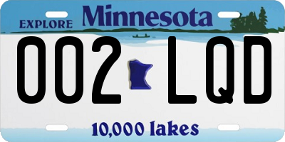 MN license plate 002LQD