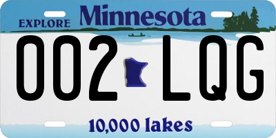 MN license plate 002LQG