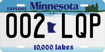MN license plate 002LQP
