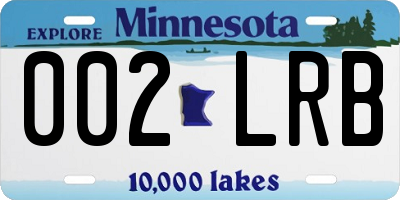 MN license plate 002LRB