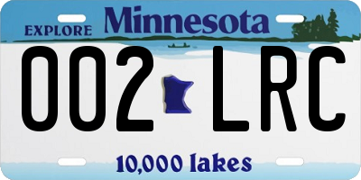 MN license plate 002LRC