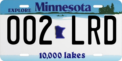 MN license plate 002LRD