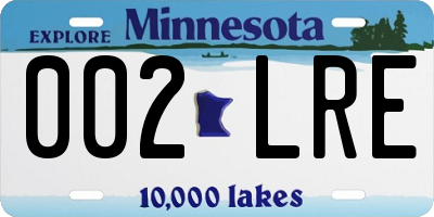 MN license plate 002LRE