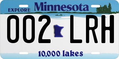 MN license plate 002LRH