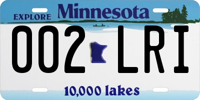 MN license plate 002LRI