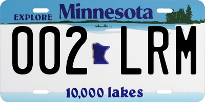MN license plate 002LRM