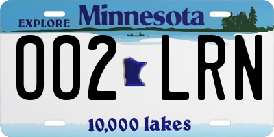 MN license plate 002LRN