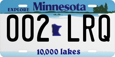 MN license plate 002LRQ