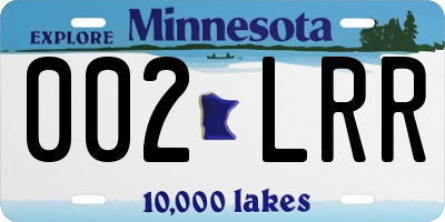 MN license plate 002LRR