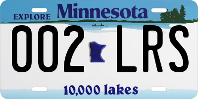MN license plate 002LRS
