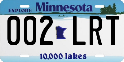 MN license plate 002LRT