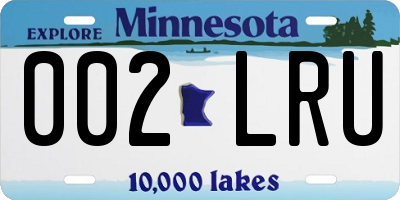 MN license plate 002LRU