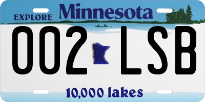 MN license plate 002LSB