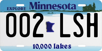 MN license plate 002LSH
