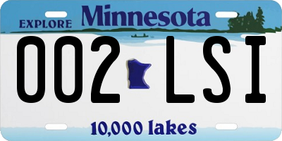 MN license plate 002LSI