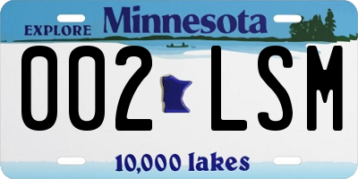 MN license plate 002LSM