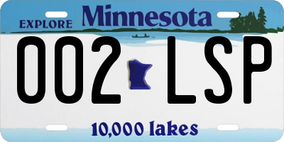 MN license plate 002LSP