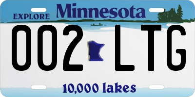 MN license plate 002LTG