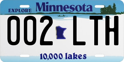 MN license plate 002LTH