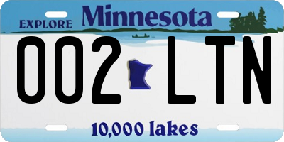 MN license plate 002LTN