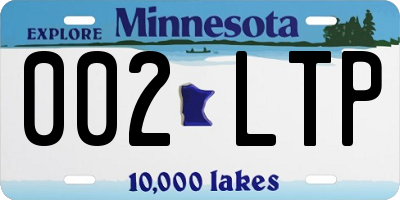 MN license plate 002LTP