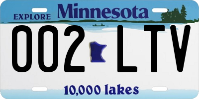 MN license plate 002LTV