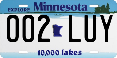 MN license plate 002LUY