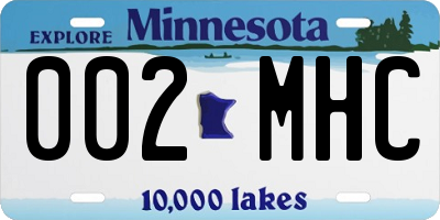 MN license plate 002MHC