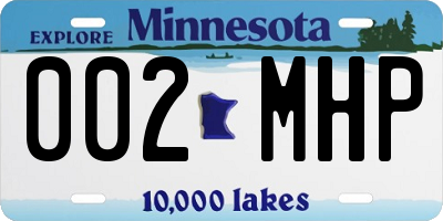 MN license plate 002MHP