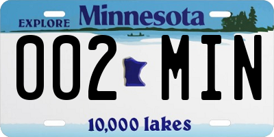 MN license plate 002MIN