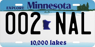 MN license plate 002NAL