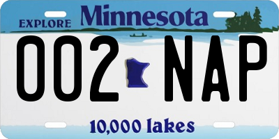 MN license plate 002NAP