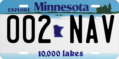 MN license plate 002NAV