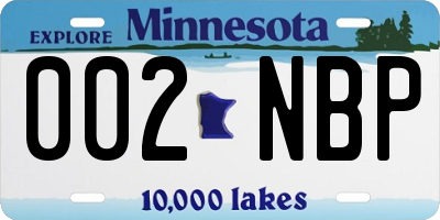 MN license plate 002NBP