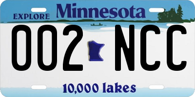 MN license plate 002NCC