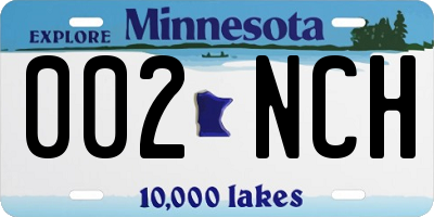 MN license plate 002NCH