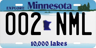 MN license plate 002NML