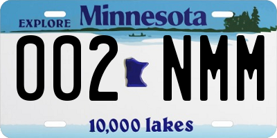 MN license plate 002NMM