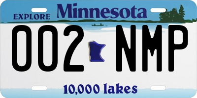 MN license plate 002NMP